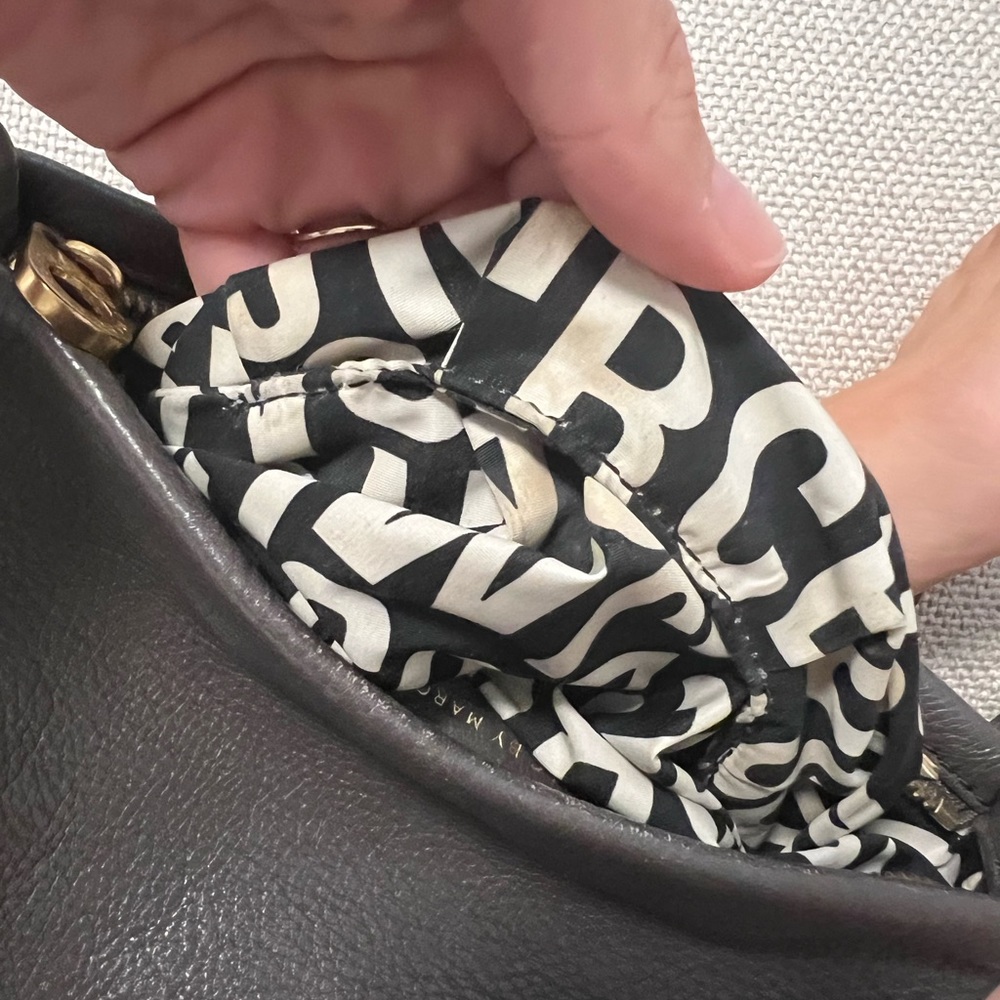 Marc by Marc Jacobs Grey Pebbled Leather Crossbody Bag with Gold Hardware - Picture 11 of 11